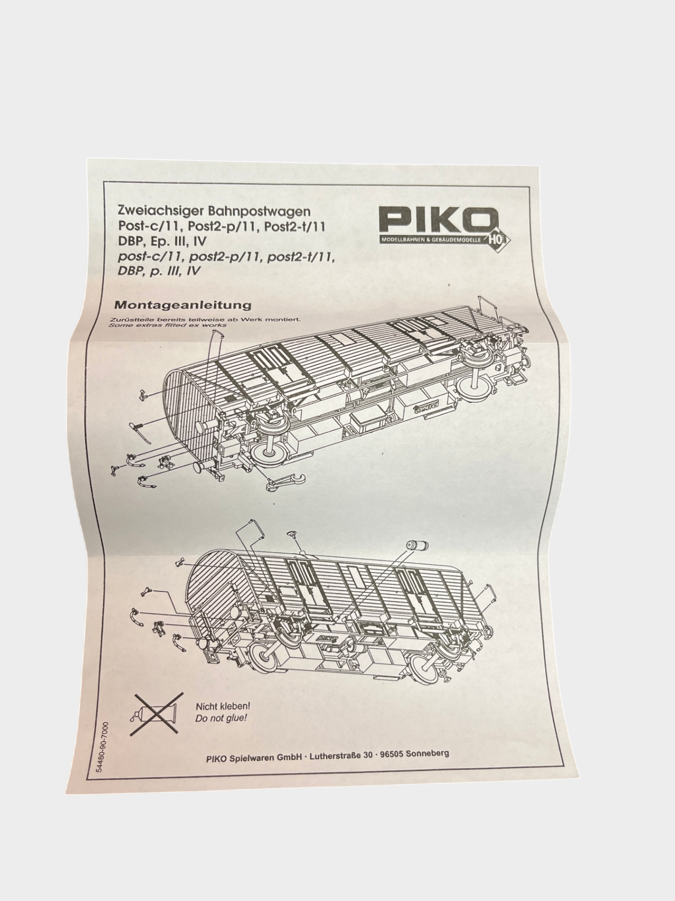Piko 54480 H0 Bahnpostwagen DBP neu OVP