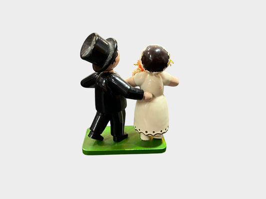 ULMIK Erzgebirge Holzfigur Brautpaar handbemalt 7 cm