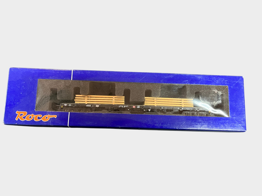 Roco H0 Rungenwagen DB AG 66720 Holzladung OVP