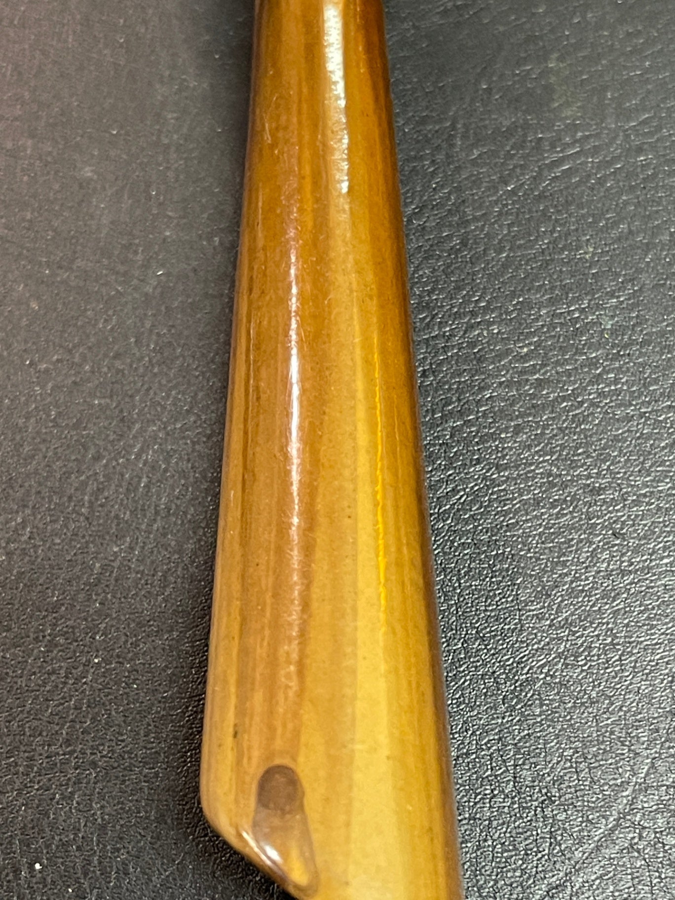 Buttermesser Horn Griff Metall Klinge floral graviert vintage