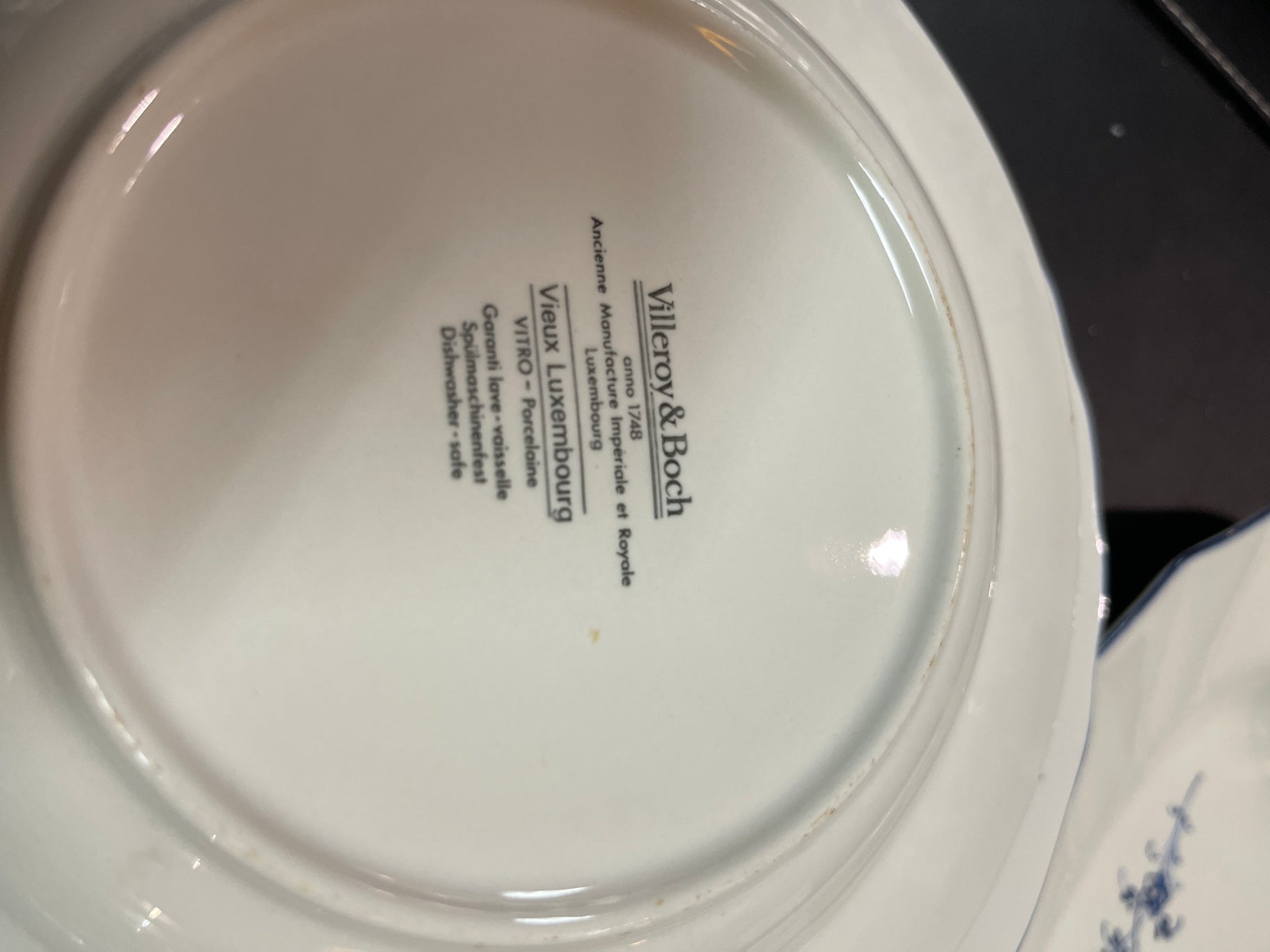 Villeroy & Boch Vieux Luxembourg Servierplatte 33 cm Porzellan blau