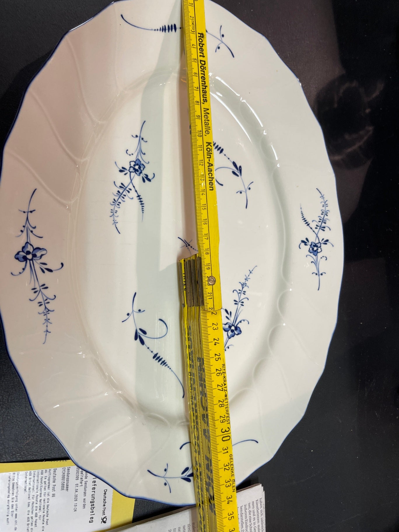Villeroy & Boch Vieux Luxembourg Servierplatte 33 cm Porzellan blau