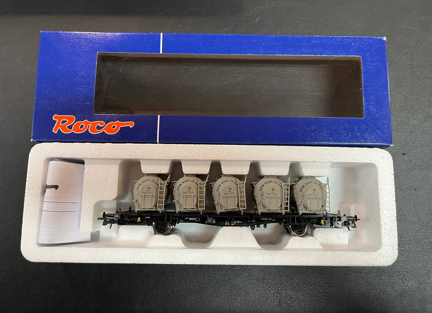 Roco 46538 H0 Behältertragwagen DB Von Haus zu Haus OVP