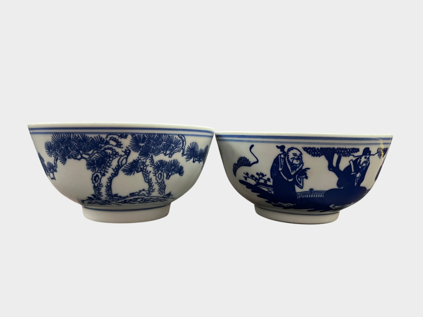 Porzellanschalen 5 Stück blau weiß China Jingdezhen Ø 11 cm