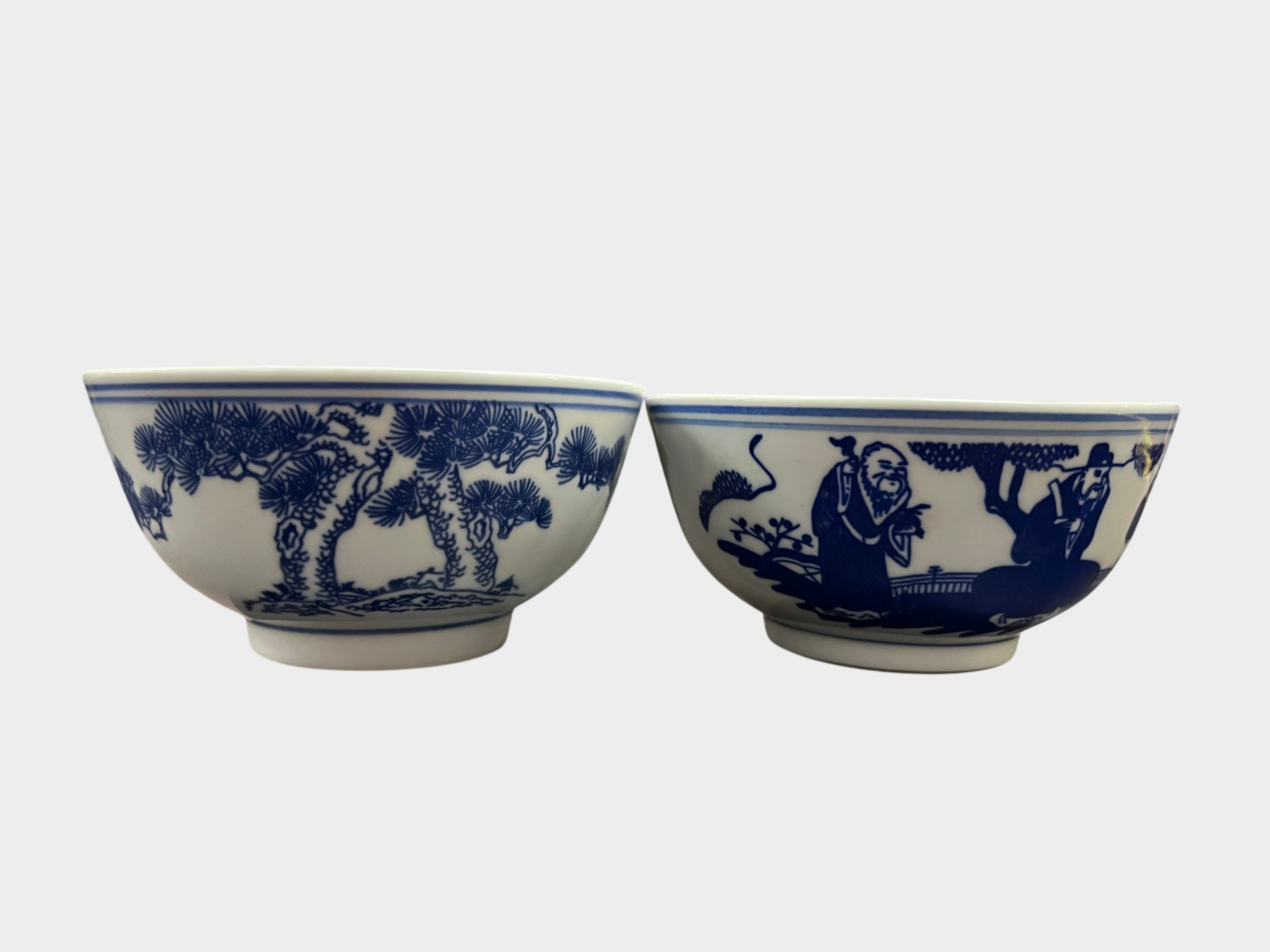 Porzellanschalen 5 Stück blau weiß China Jingdezhen Ø 11 cm