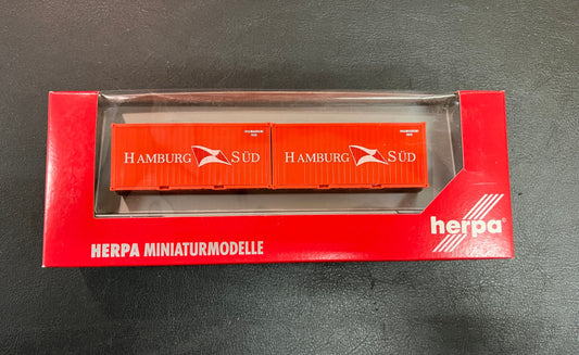 Herpa Set 2x 20ft Hamburg Süd Container 1:87 OVP