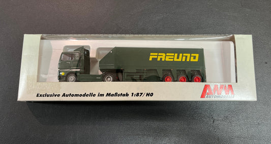 AWM Automodelle MAN F90 LKW Silo-Auflieger FREUND 1:87 Neuwertig OVP