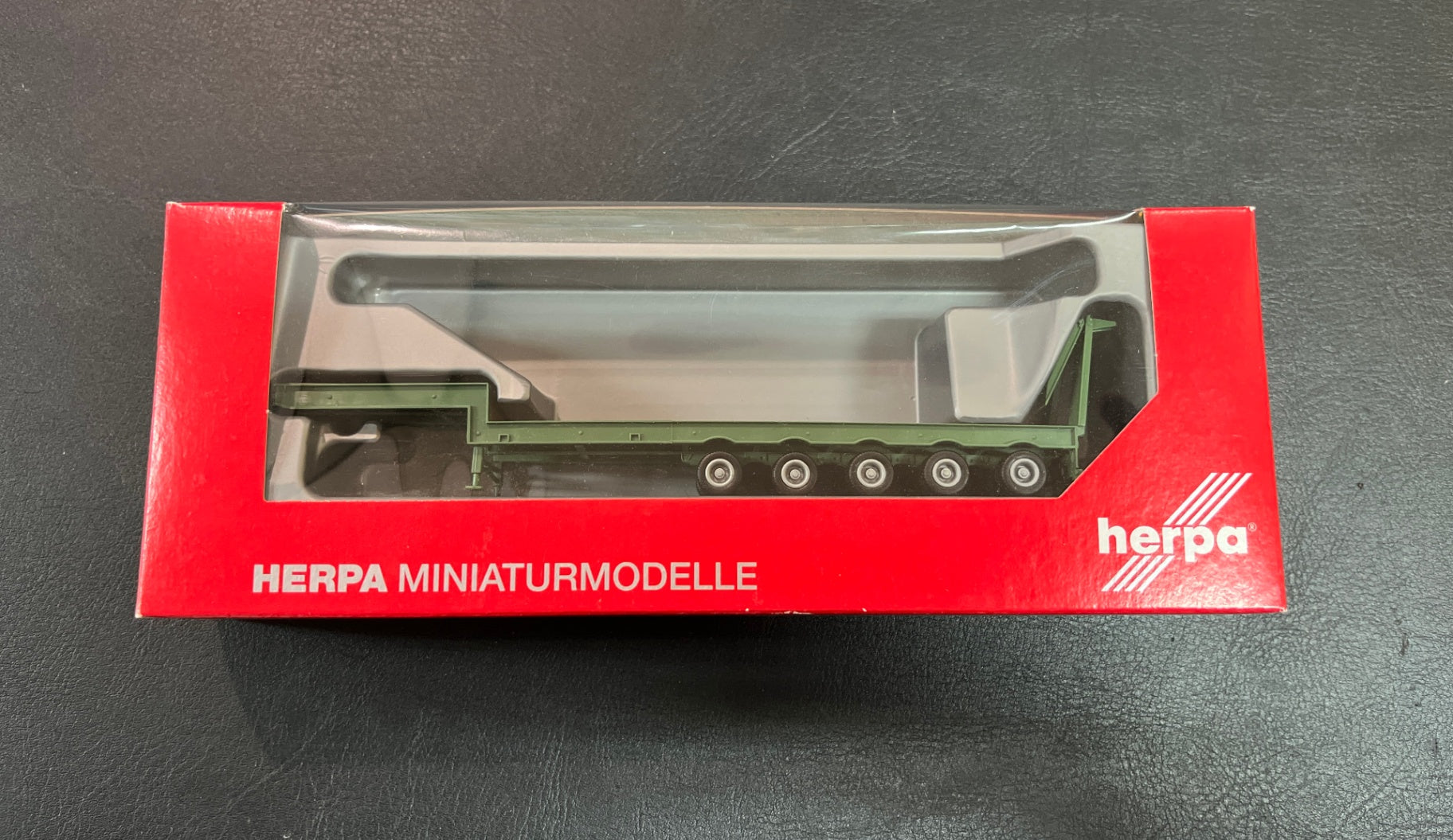 Herpa Miniaturmodell Tiefladeauflieger 1:87 H0 Neuwertig OVP