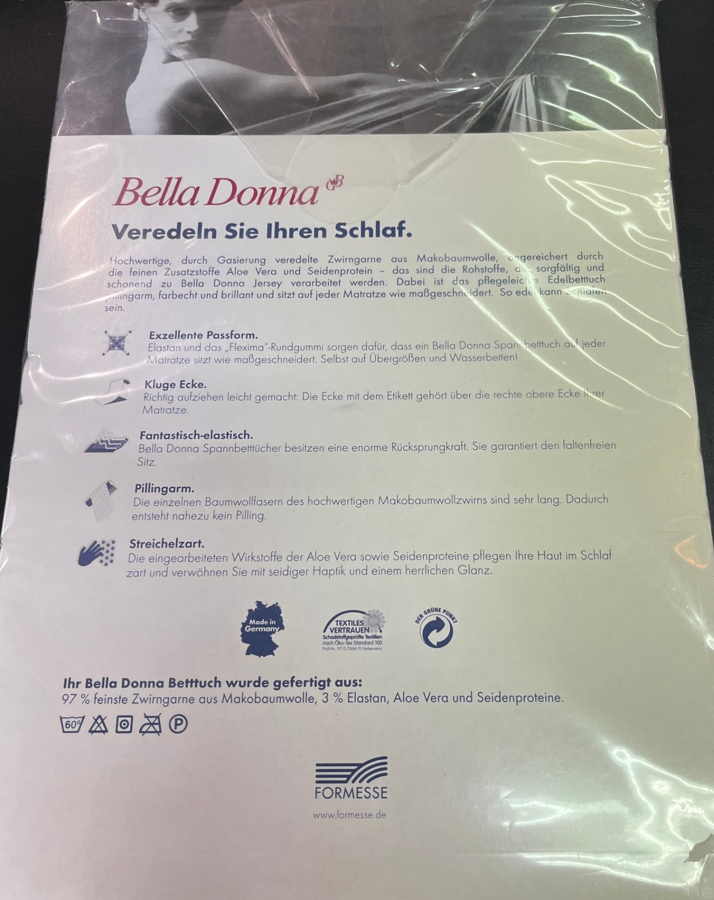 NEU Formesse Bella Donna Jersey Alto Spannbettlaken 90x190 - 100x220