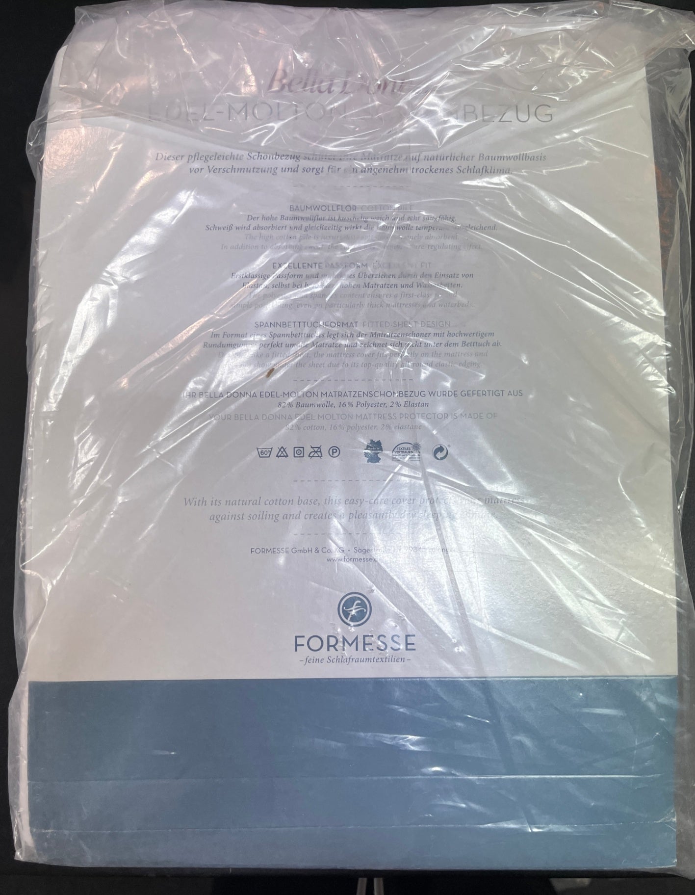NEU Formesse Bella Donna Edel Molton La Piccola Matratzenschonbezug 100x200 cm Weiß OVP
