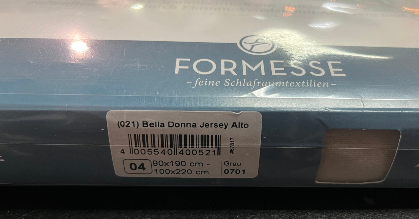 NEU Formesse Bella Donna Jersey Spannbettlaken Grau 90x190 cm bis 100x220 cm OVP