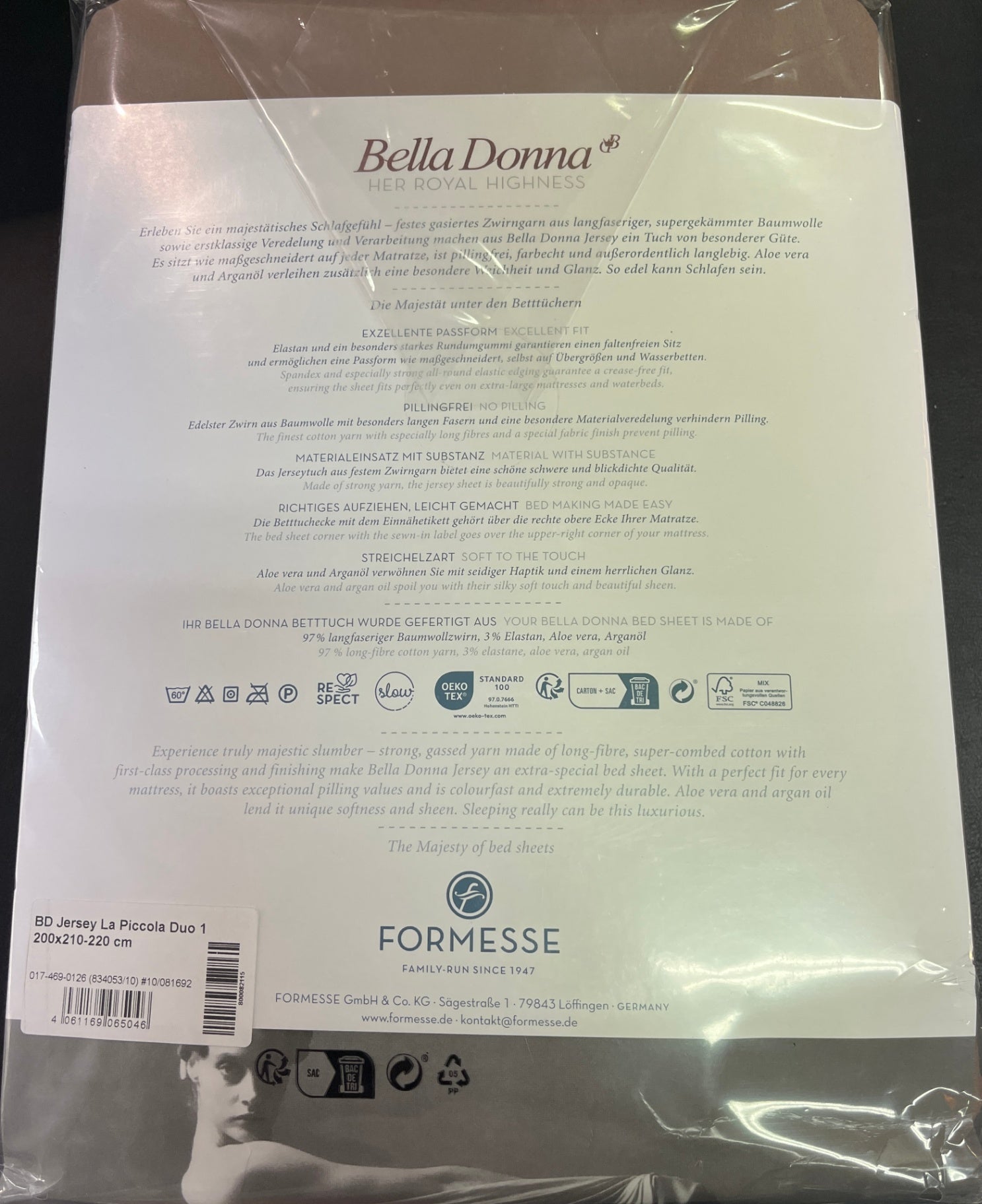 NEU Formesse Bella Donna Jersey La Piccola Duo 1 Topper 200x210-220 cm OVP