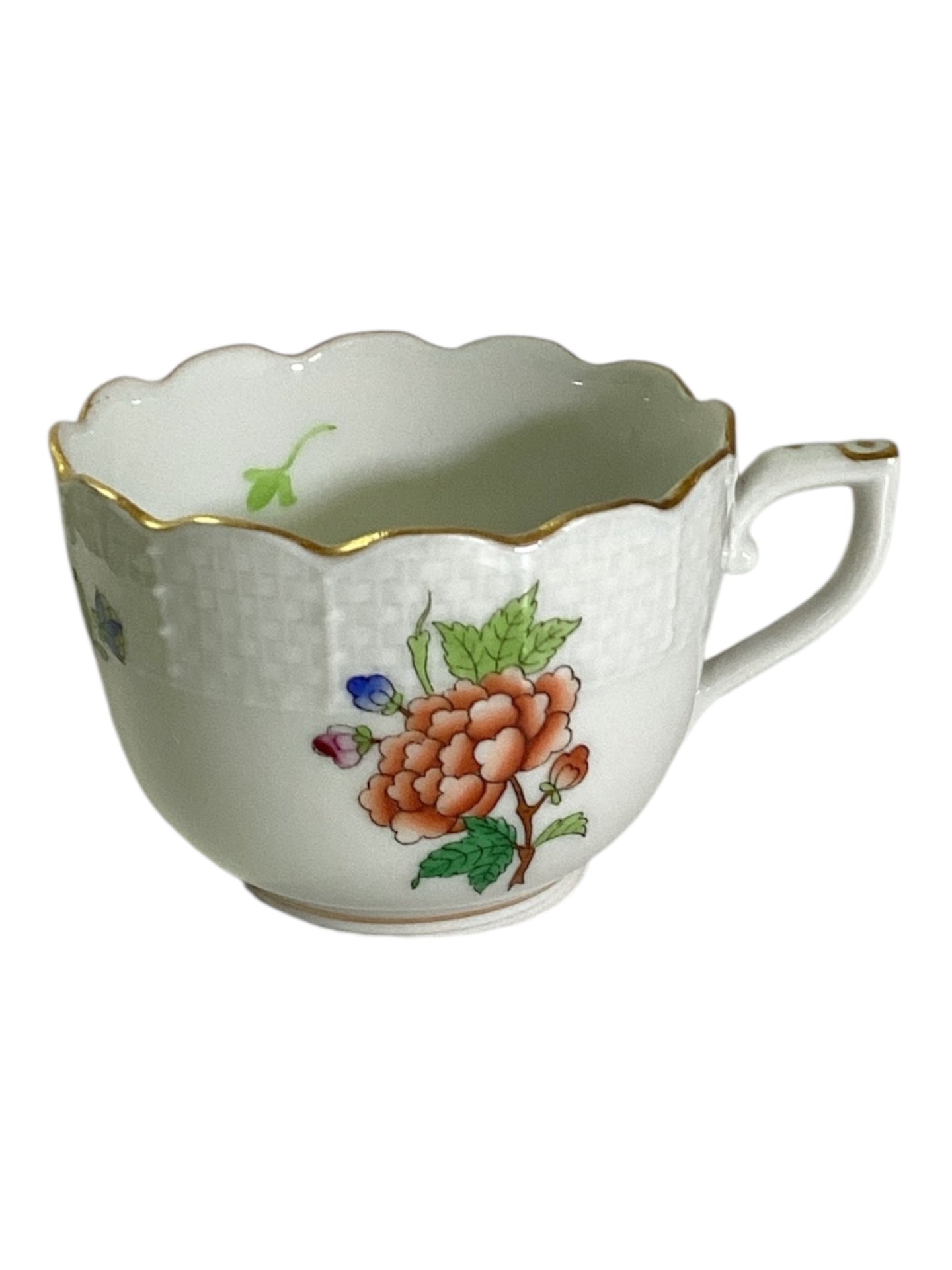 Porzellan Tasse Hungary Blumen Goldrand Teetasse Kaffeetasse