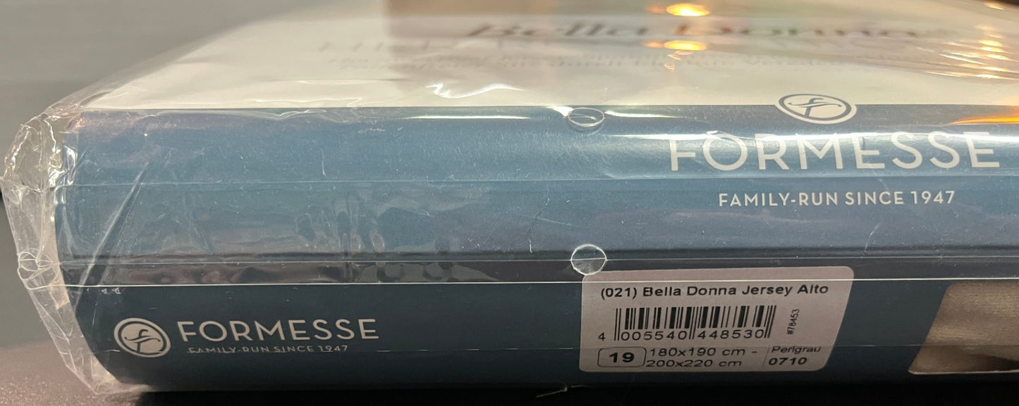 NEU Formesse Bella Donna Jersey Alto Spannbetttuch Perlgrau 180x190-200x220 cm