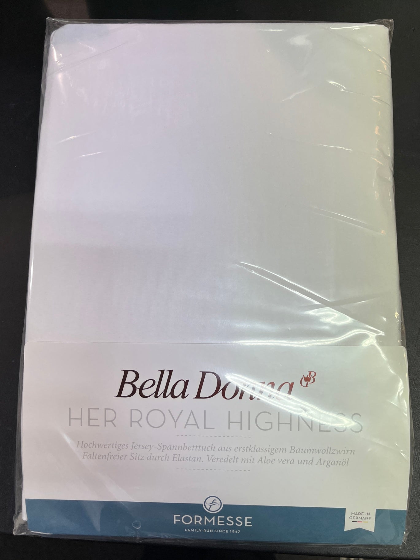 NEU FORMESSE Bella Donna Jersey Spannbetttuch Weiss 200x220 - 200x240 cm