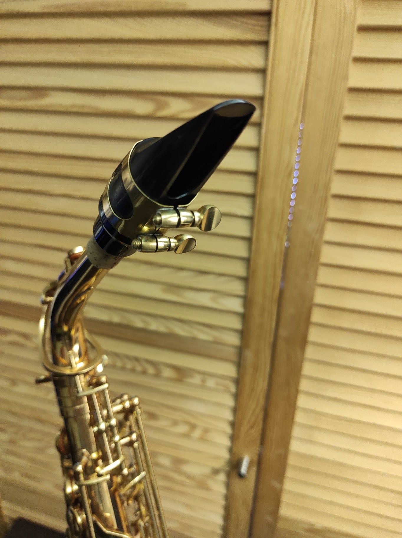 Mikado Alt Saxophon Goldlack spielbereit mit Tasche & Zubehör