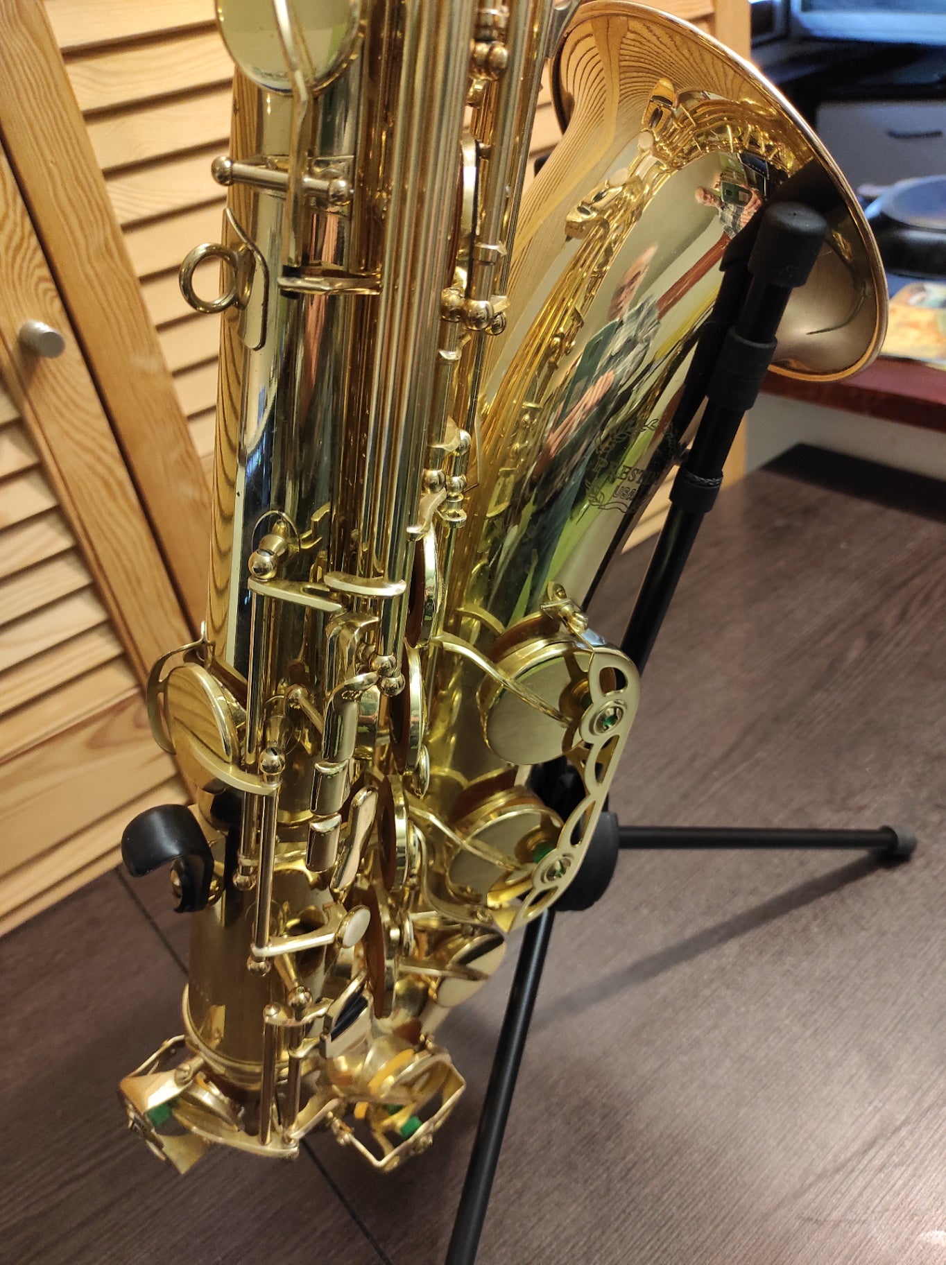 Prestini Tenor Saxophon mit Koffer Zubehör – defekt / S-Bogen verbeult – Bastler