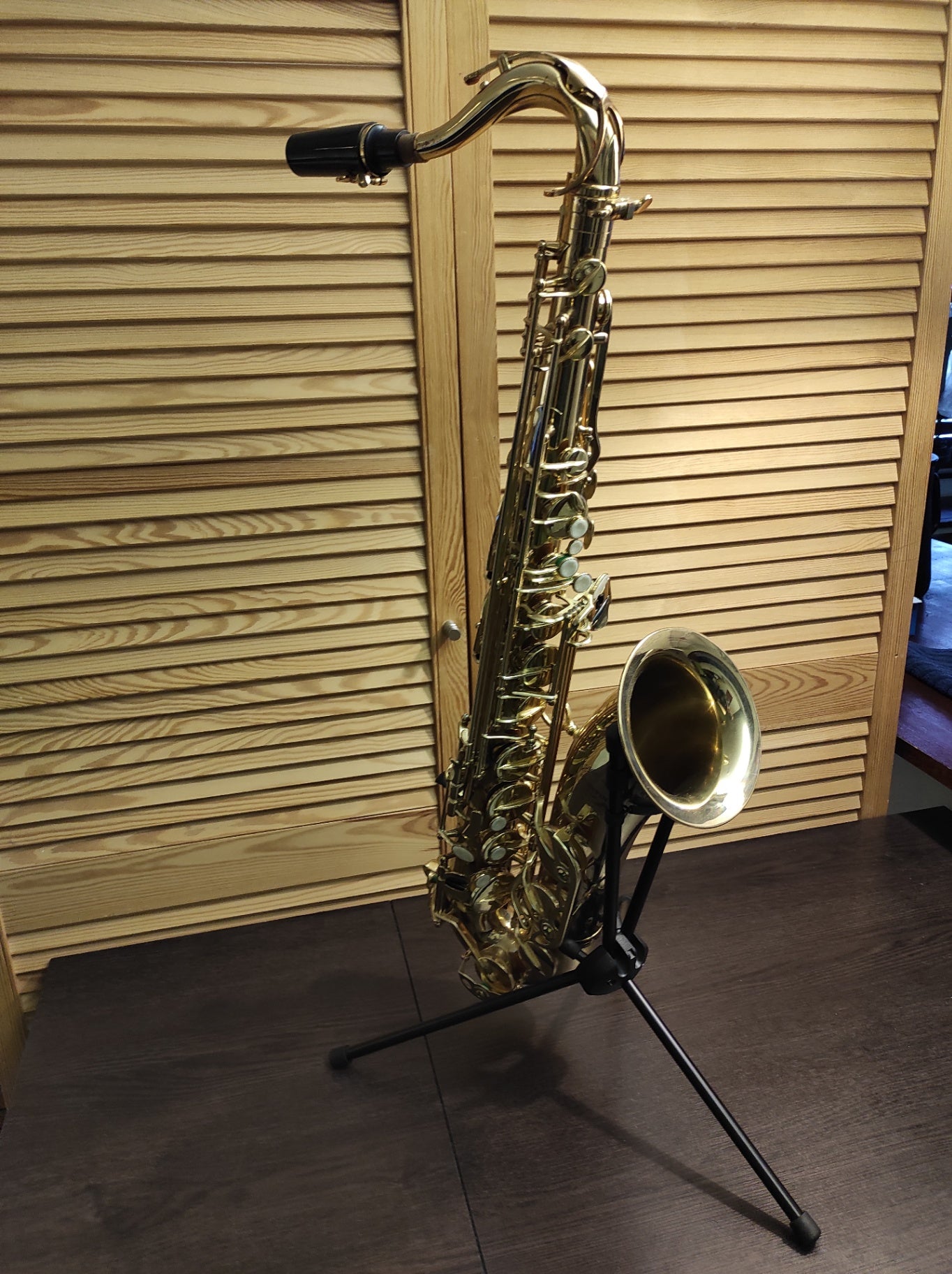 Prestini Tenor Saxophon mit Koffer Zubehör – defekt / S-Bogen verbeult – Bastler