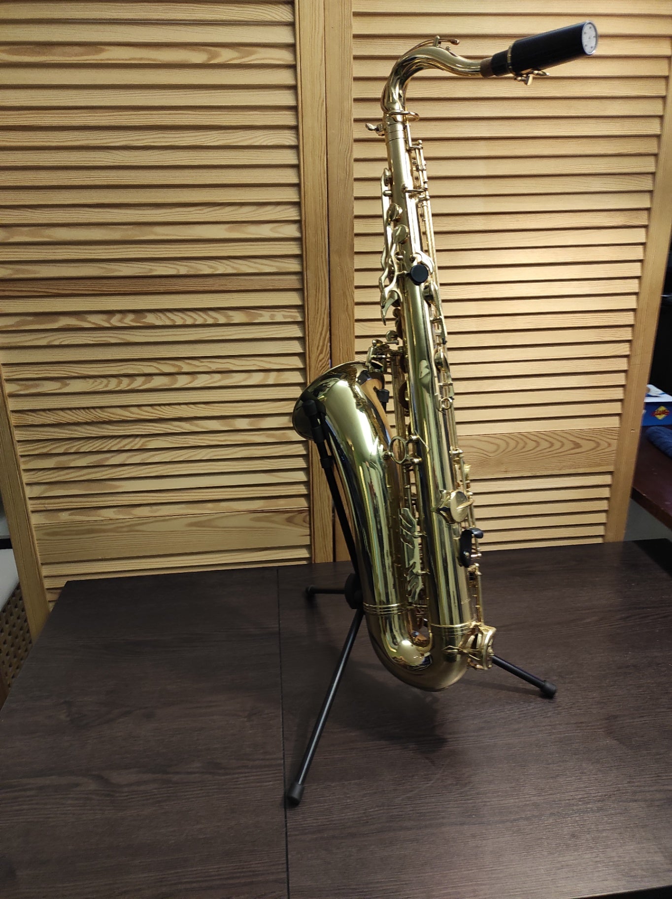 Prestini Tenor Saxophon mit Koffer Zubehör – defekt / S-Bogen verbeult – Bastler