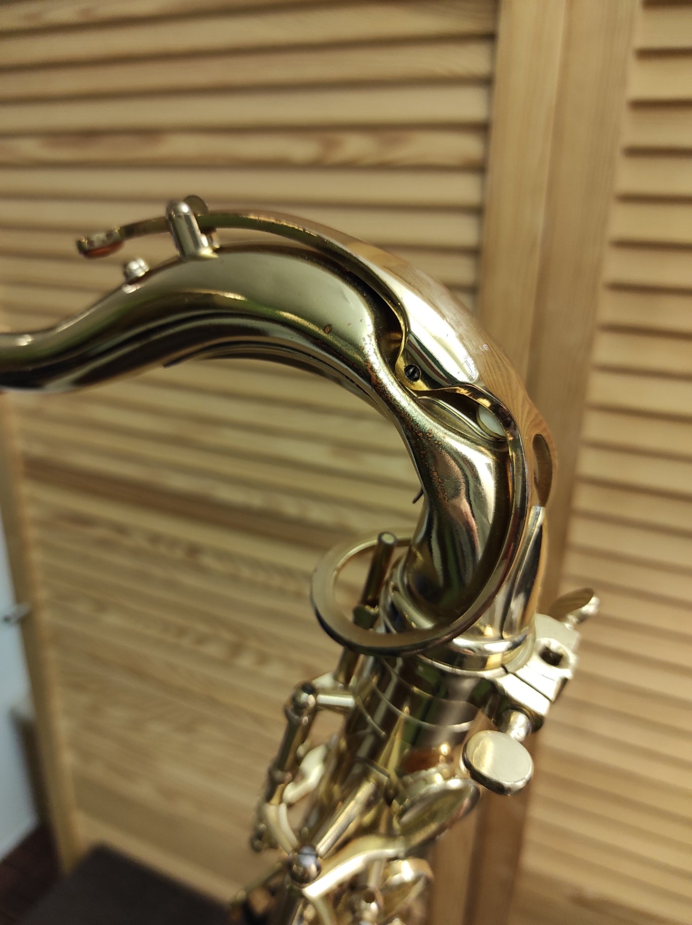 Prestini Tenor Saxophon mit Koffer Zubehör – defekt / S-Bogen verbeult – Bastler