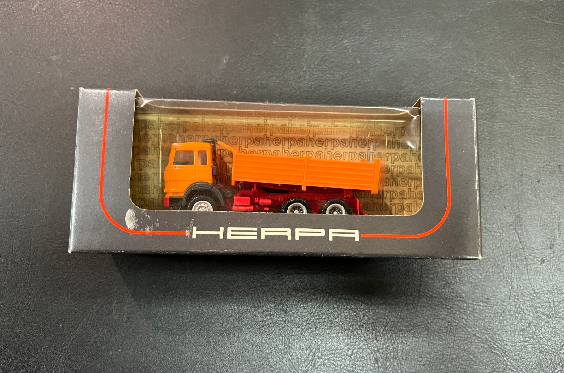Herpa H0 1:87 MAN Kipper orange Modell LKW 858000 OVP