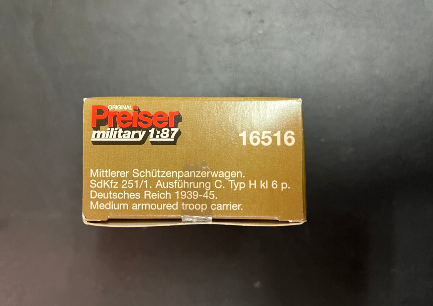 Preiser military 1:87 SdKfz 251/1 Ausf. C Halbkettenfahrzeug OVP