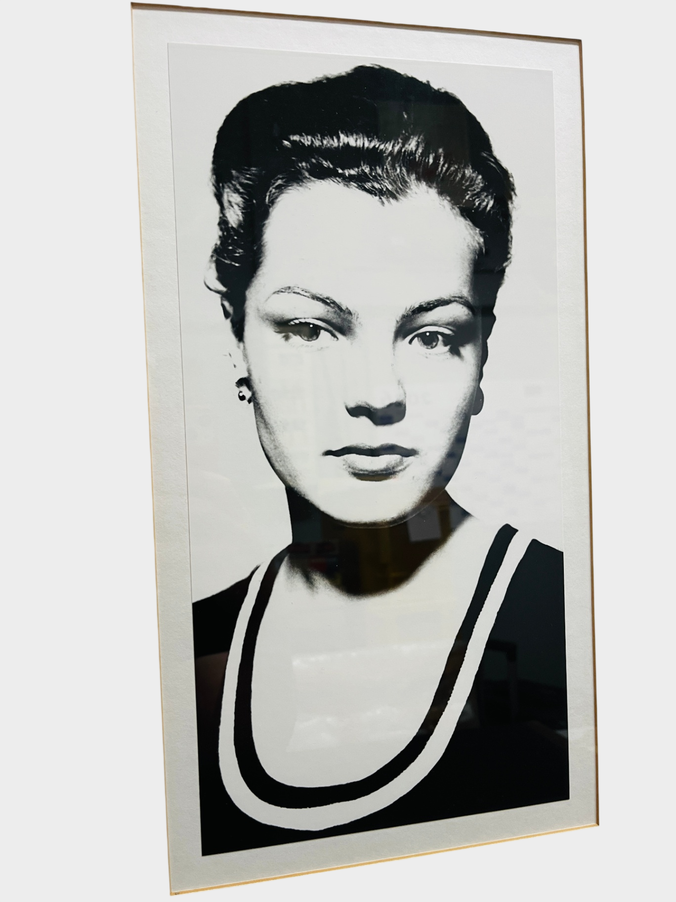 Romy Schneider Porträtfoto gerahmt Chargesheimer Schwarz Weiß