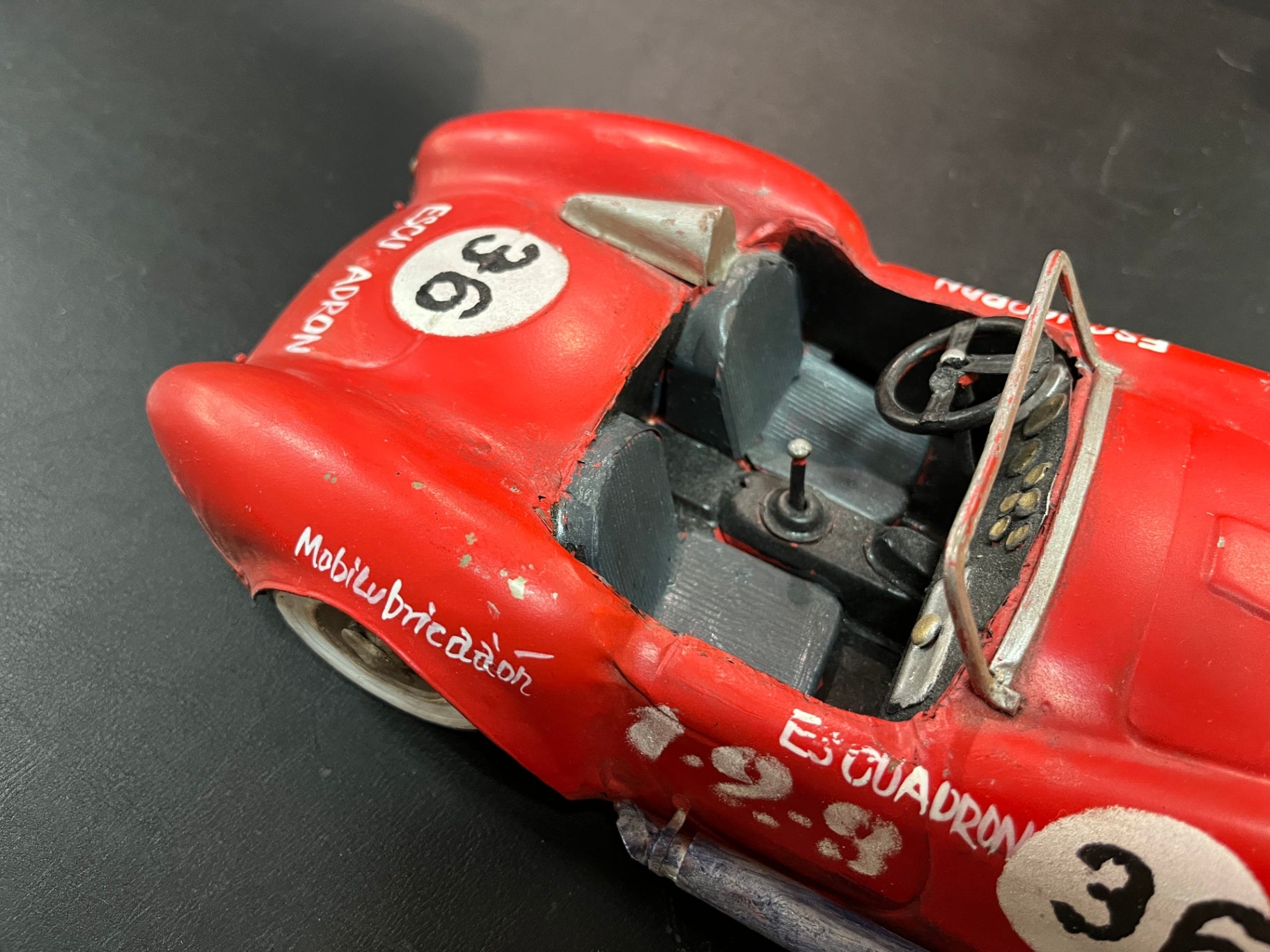 Vintage Rennwagen Modellauto Escuadron Nr. 36 Handarbeit Einzelstück