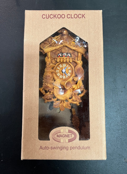 Kuckucksuhr Magnet mit Pendel Schwarzwald Kühlschrankmagnet OVP