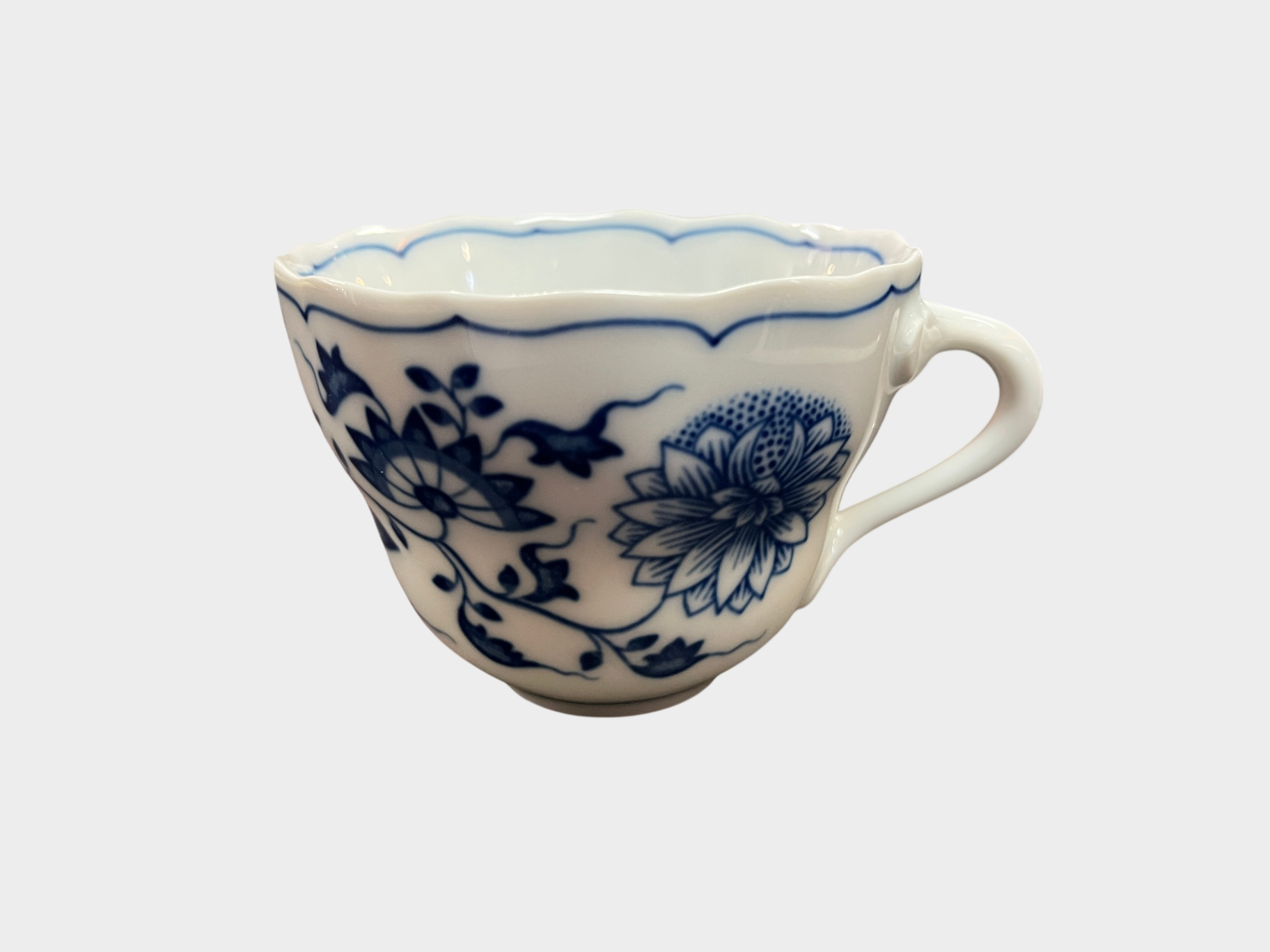 Hutschenreuther Zwiebelmuster Kaffeetasse Porzellan blau weiß Germany