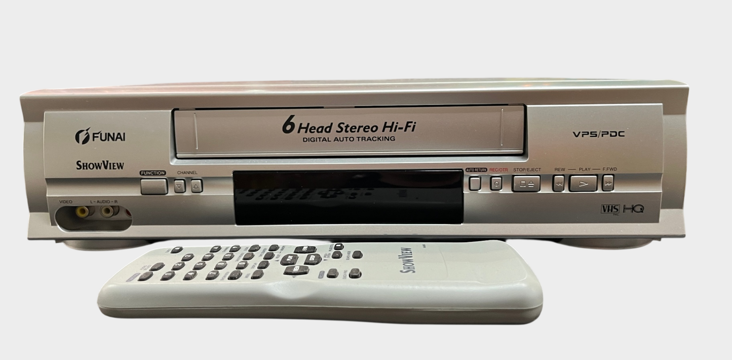 Funai VHS Recorder 6 Head Stereo HiFi ShowView Fernbedienung
