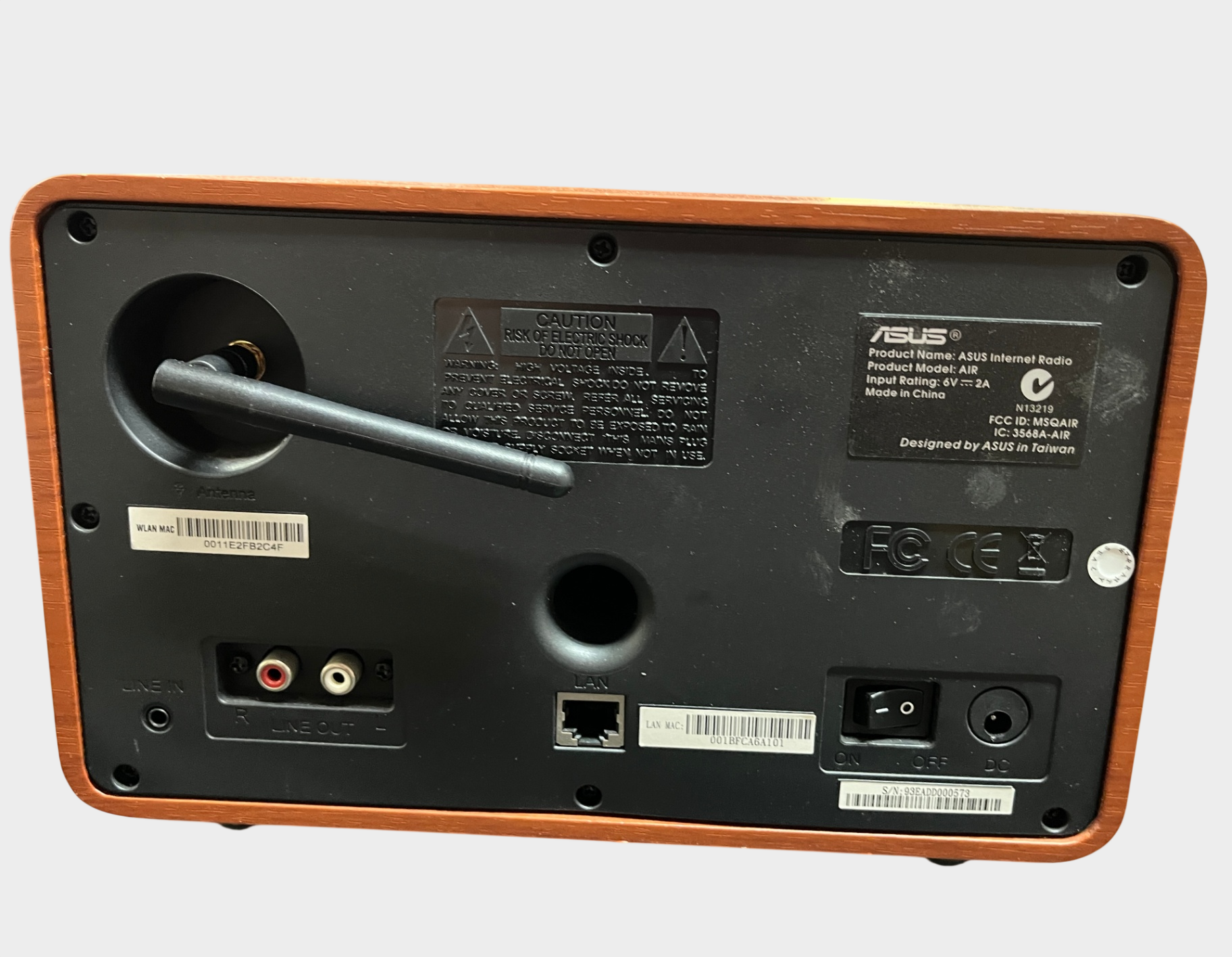ASUS AIR Internet Radio WLAN Webradio Holzoptik Netzwerk Radio