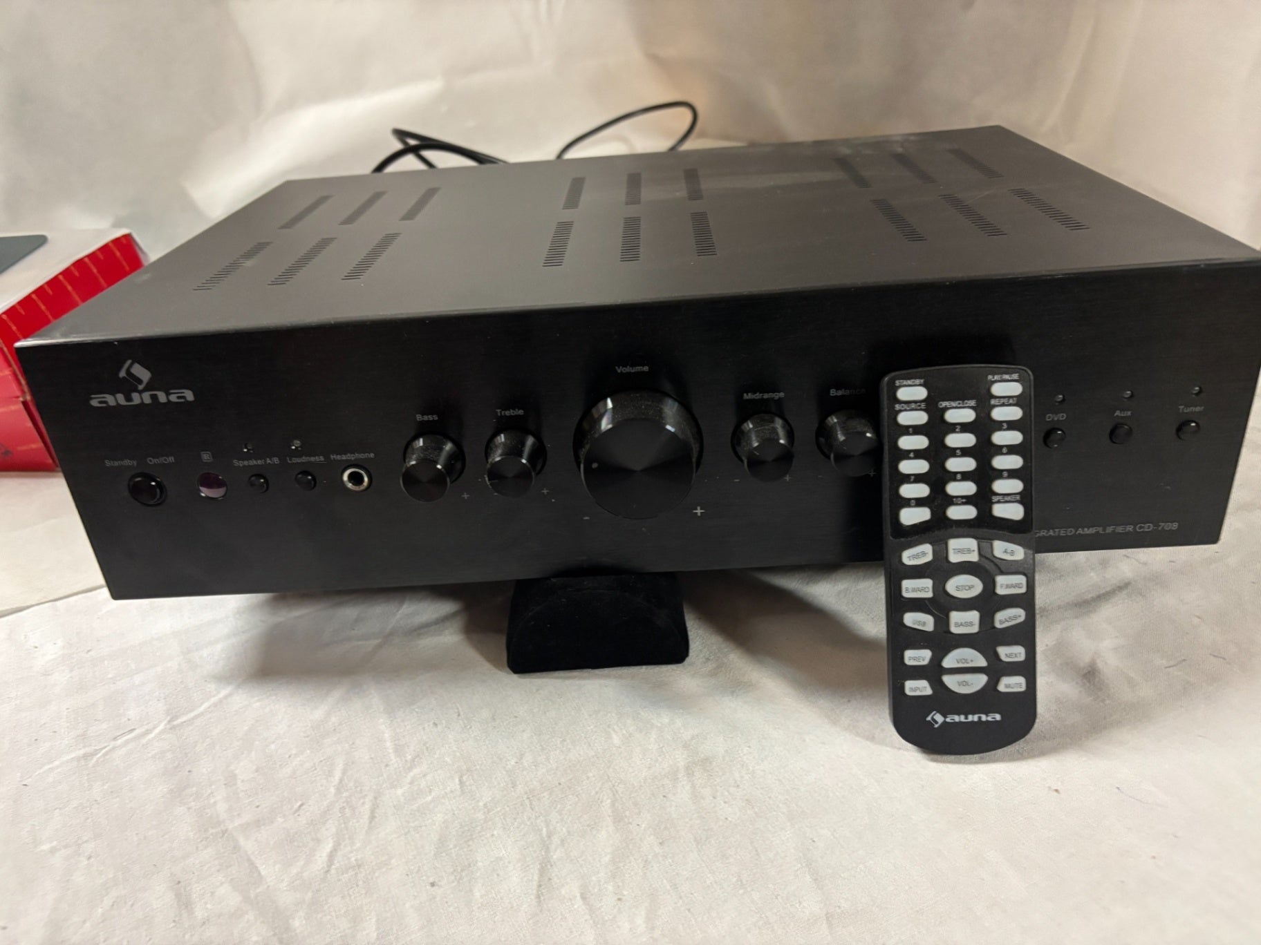 Auna CD-708 Stereo Vollverstärker Verstärker schwarz mit Fernbedienung