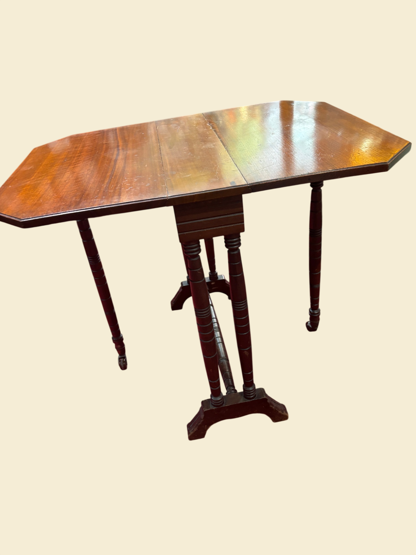 Englischer Klapptisch Gateleg Table Beistelltisch Vintage Holz