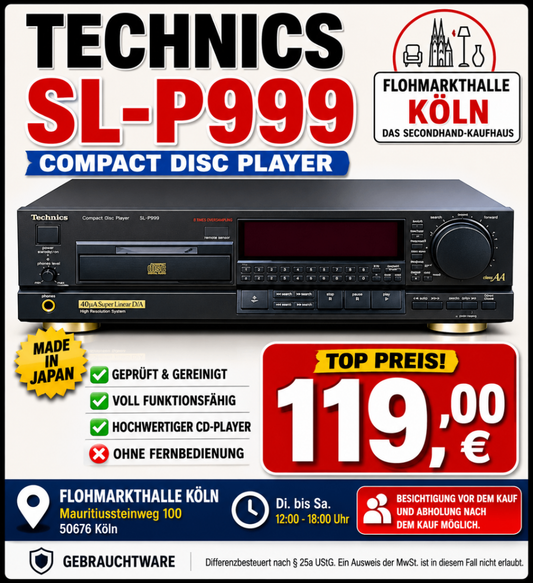 Technics SL-P999 CD Player geprüft voll funktionsfähig Made in Japan