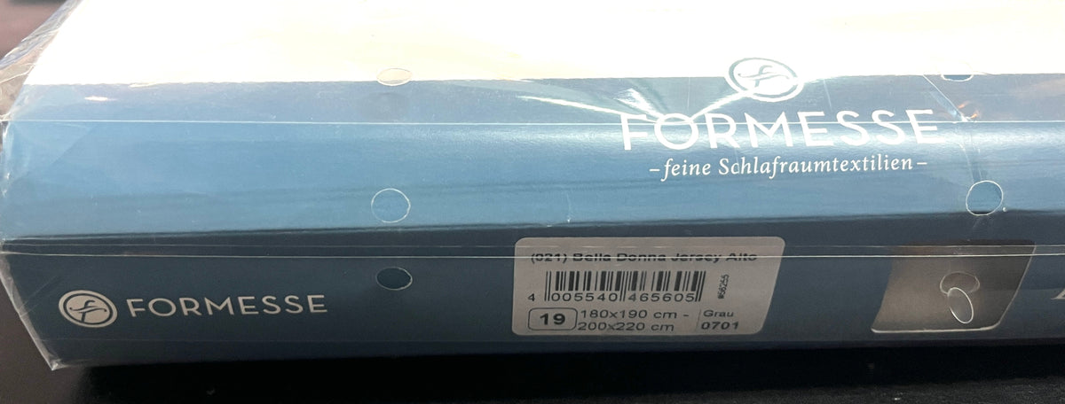 NEU Formesse Bella Donna Jersey Spannbettlaken 0701 Grau 180x190-200x220 Boxspring