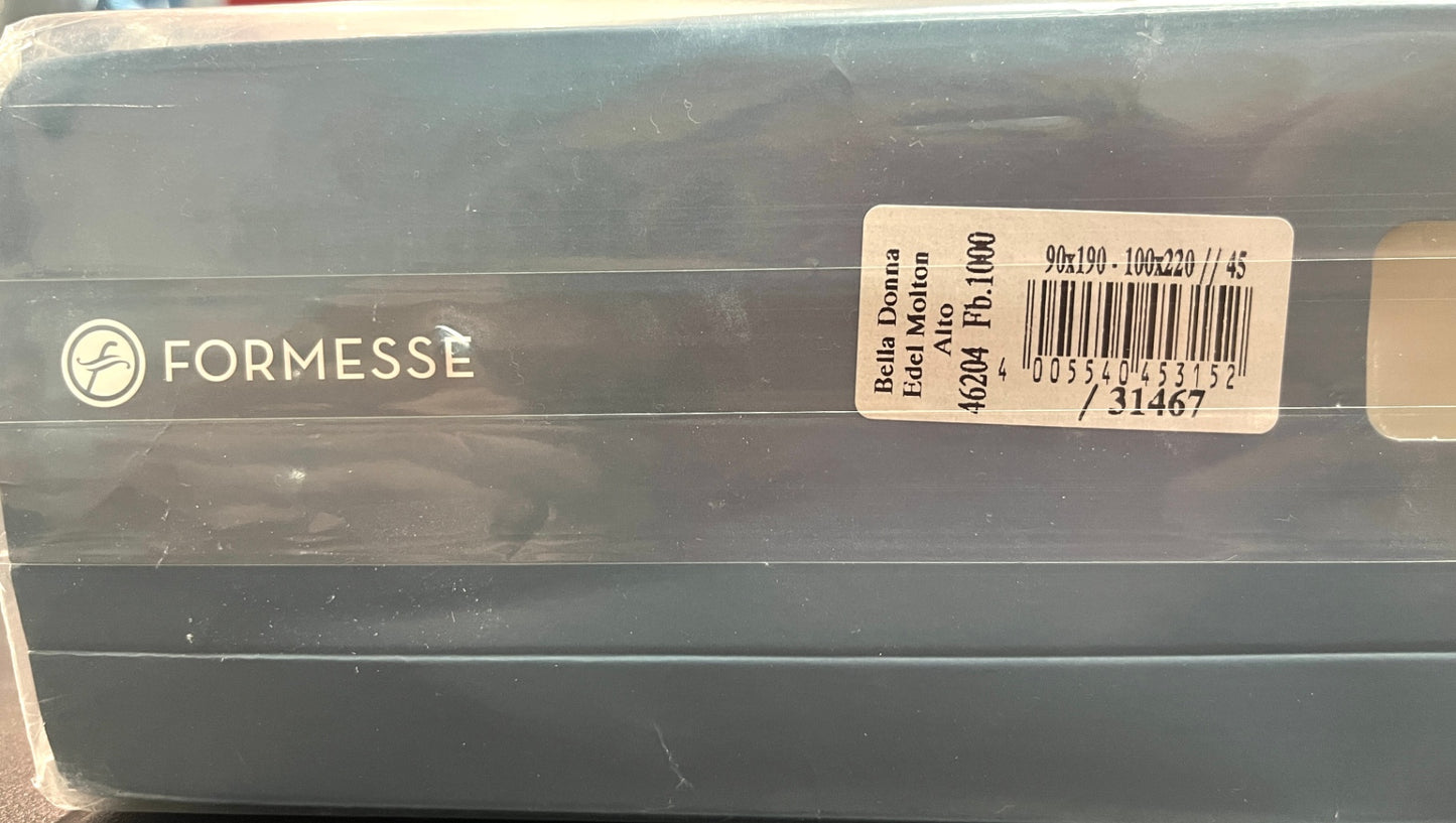 NEU Bella Donna Edel-Molton Schonbezug Boxspring 90x190–100x220 cm Weiß 