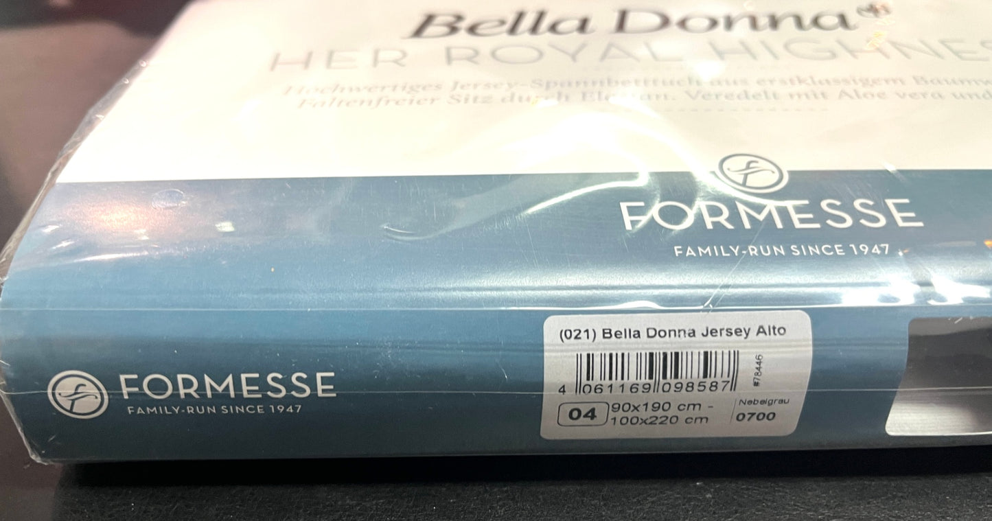 NEU Formesse Bella Donna Alto Boxspring Spannbettlaken 0700 Nebelgrau 90x190-100x220