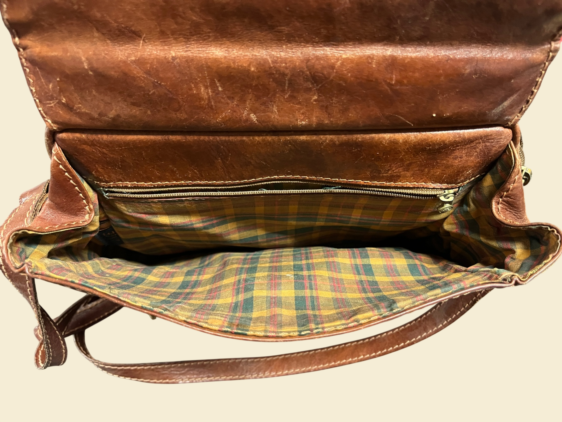 The Bridge Leder Umhängetasche Braun 28 x 30 cm Schultertasche Unisex