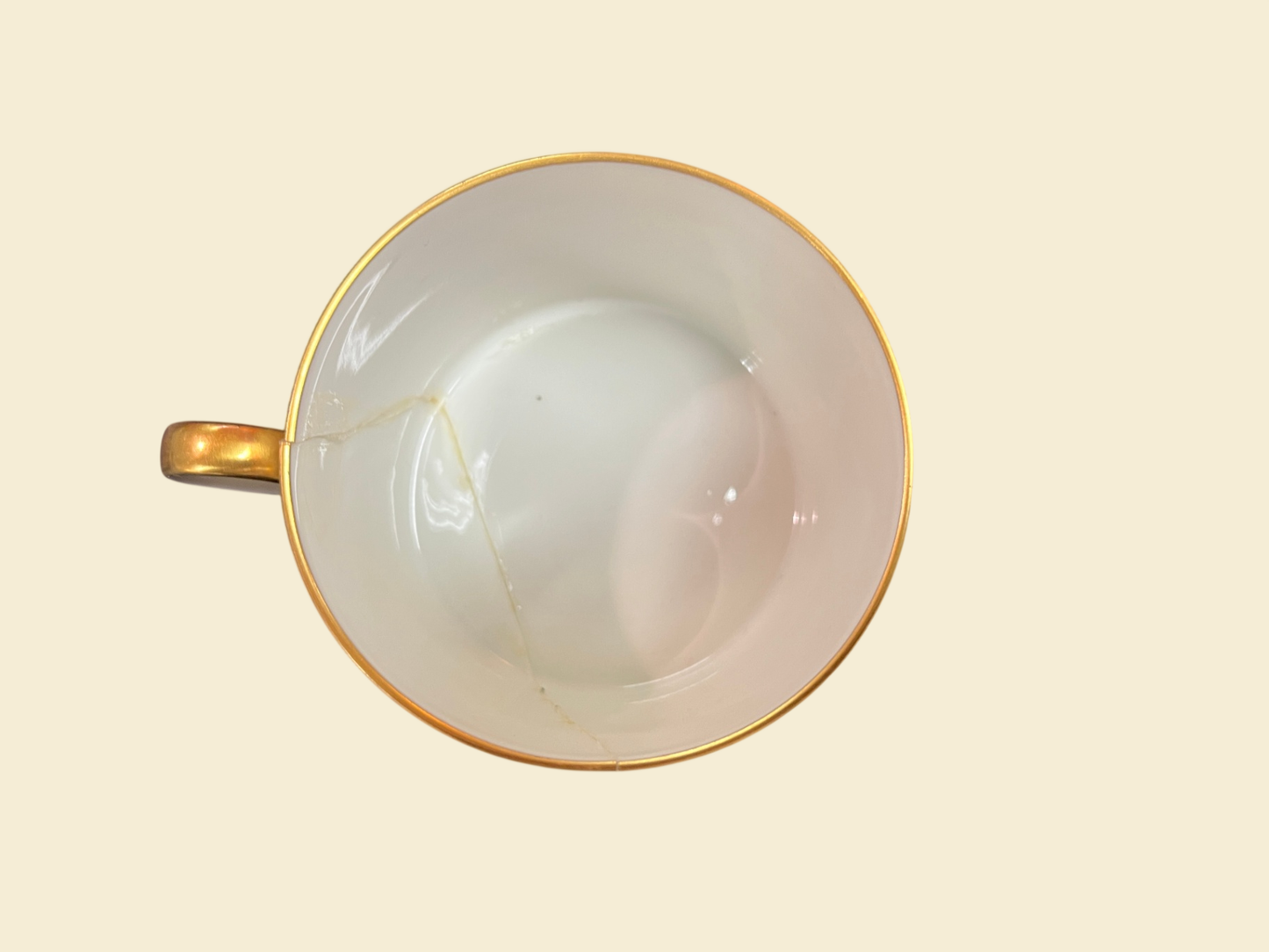 Royal Limoges Kaffeeservice Or en Relief Golddekor Blumen 21 Teile 1 Tasse geklebt