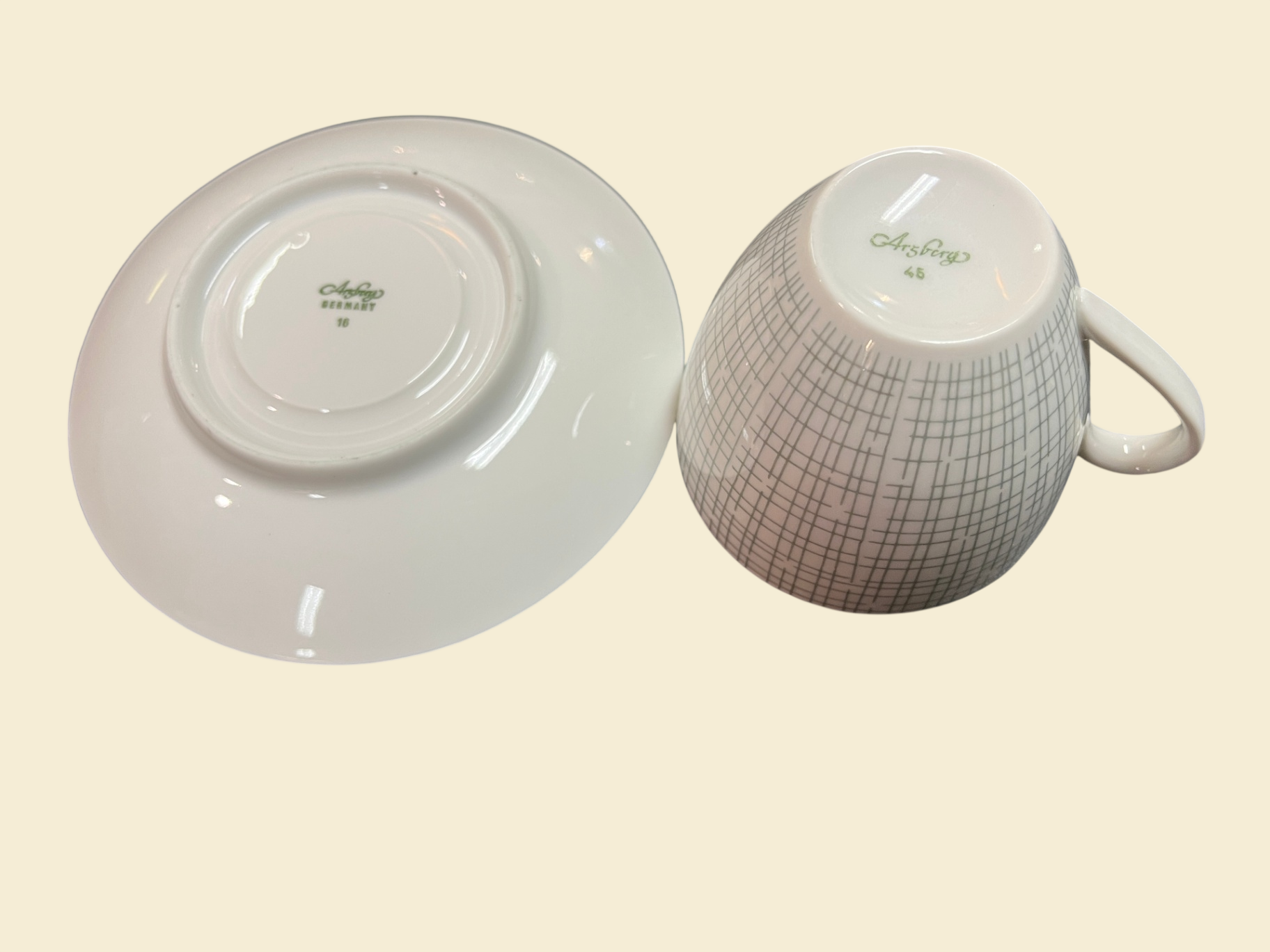 Arzberg Form 2025 Bastdekor Heinrich Löffelhardt Tasse Untertasse