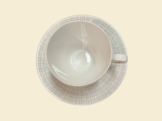 Arzberg Form 2025 Bastdekor Heinrich Löffelhardt Tasse Untertasse fleckig
