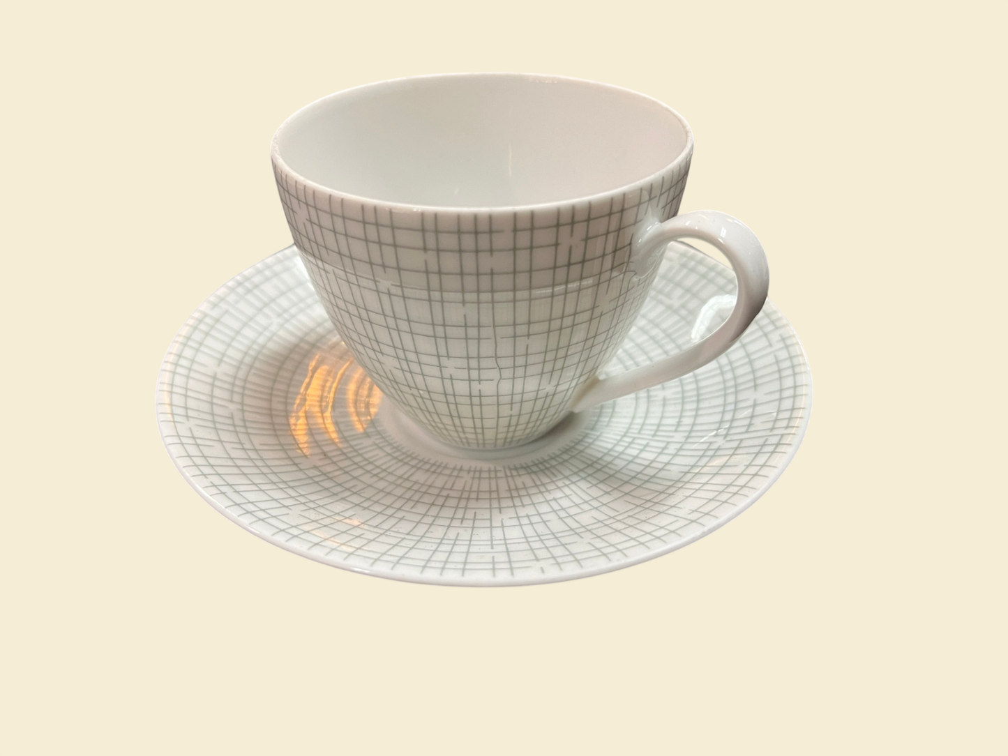 Arzberg Form 2025 Bastdekor Heinrich Löffelhardt Tasse Untertasse fleckig
