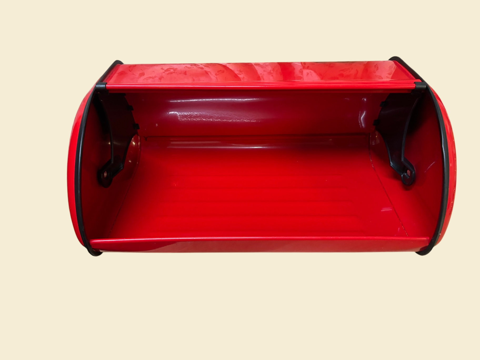 WESCO Brotkasten Rot – Metall/Emaille-Optik – Retro Rolldeckel – Küchenklassiker