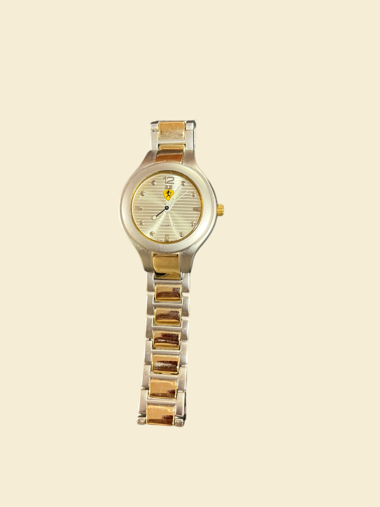 Quartz Damenarmbanduhr Bicolor Metallarmband Japan Movt