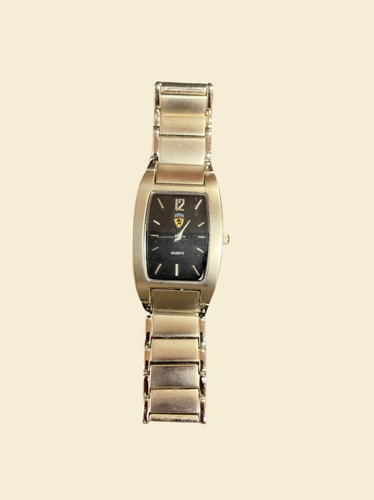 Quartz Armbanduhr Metallarmband Schwarz Edelstahlboden