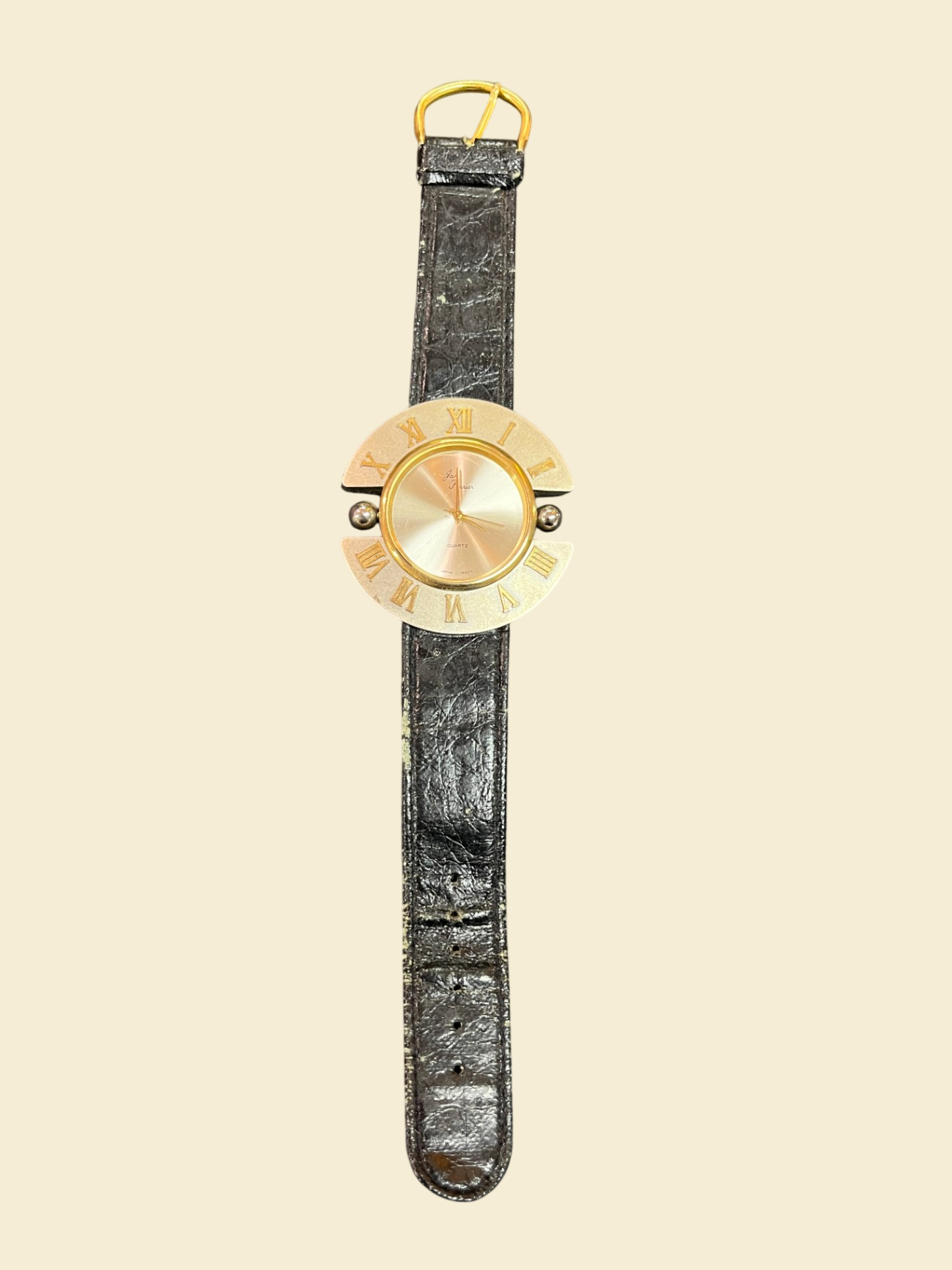 Jan Ferrier Quartz Armbanduhr Römerziffern Lederarmband