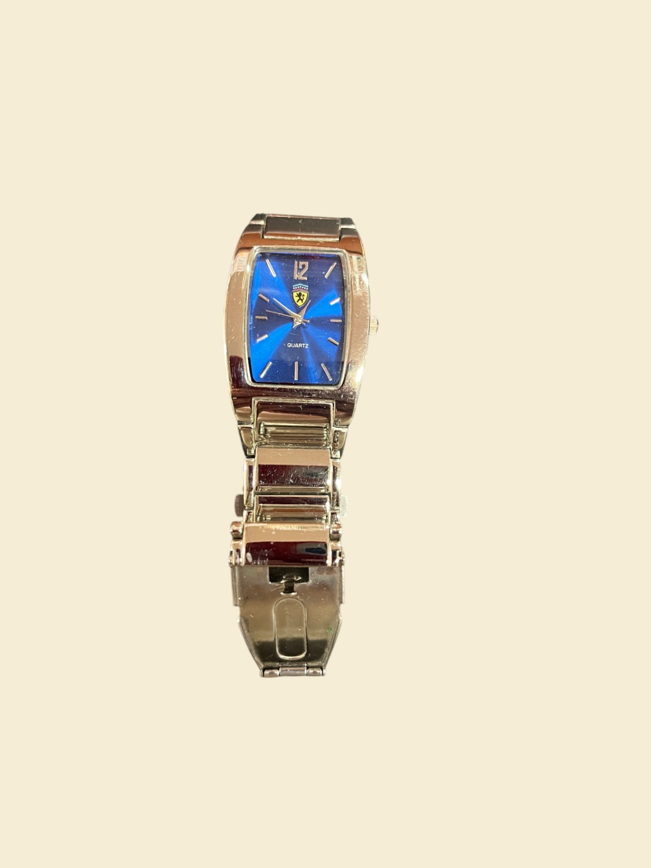 Quartz Armbanduhr Blau Metallarmband Japan Movt Nickel Free