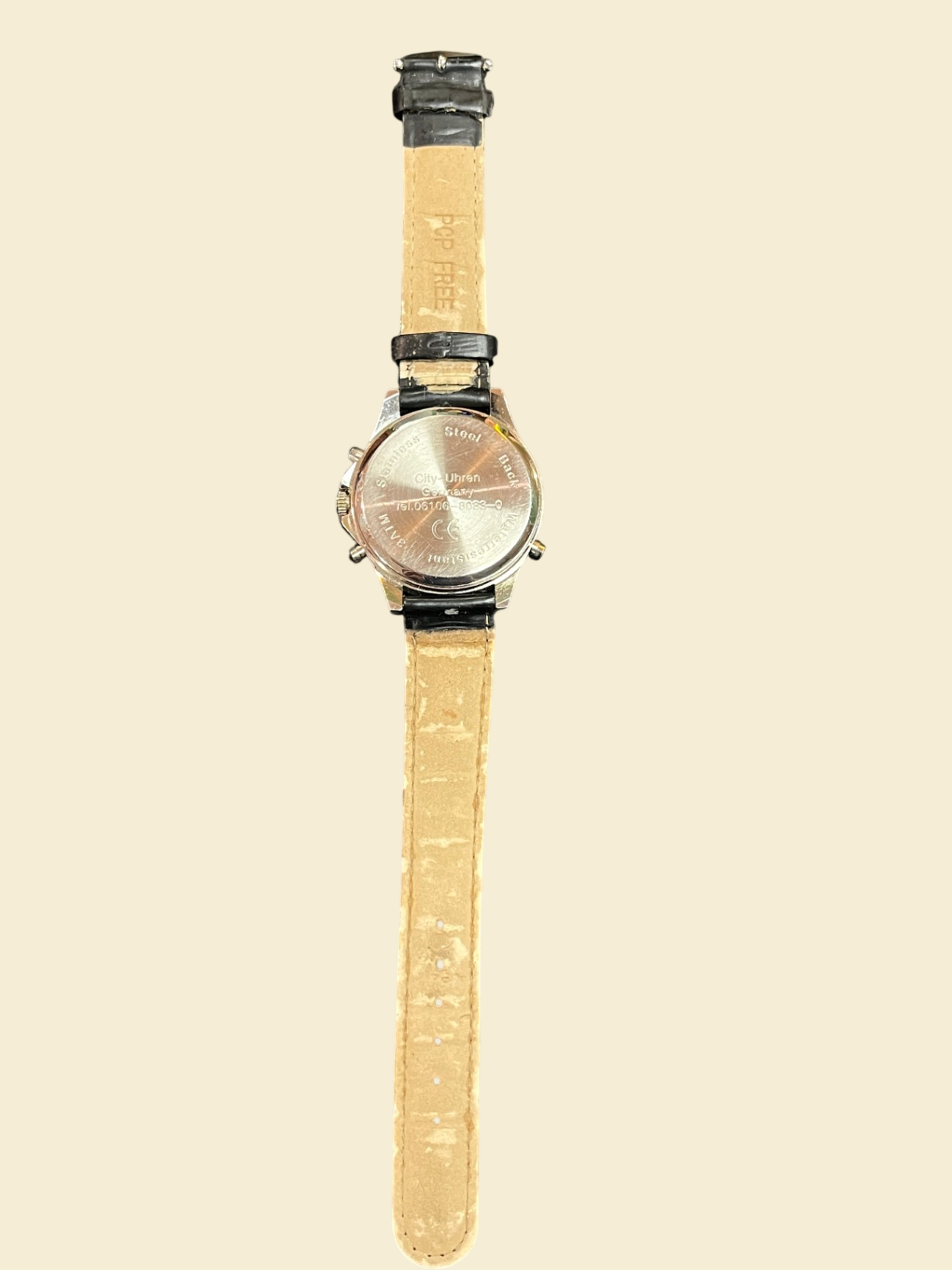   Pharmadies Analog-Digital Armbanduhr Quarz Lederarmband