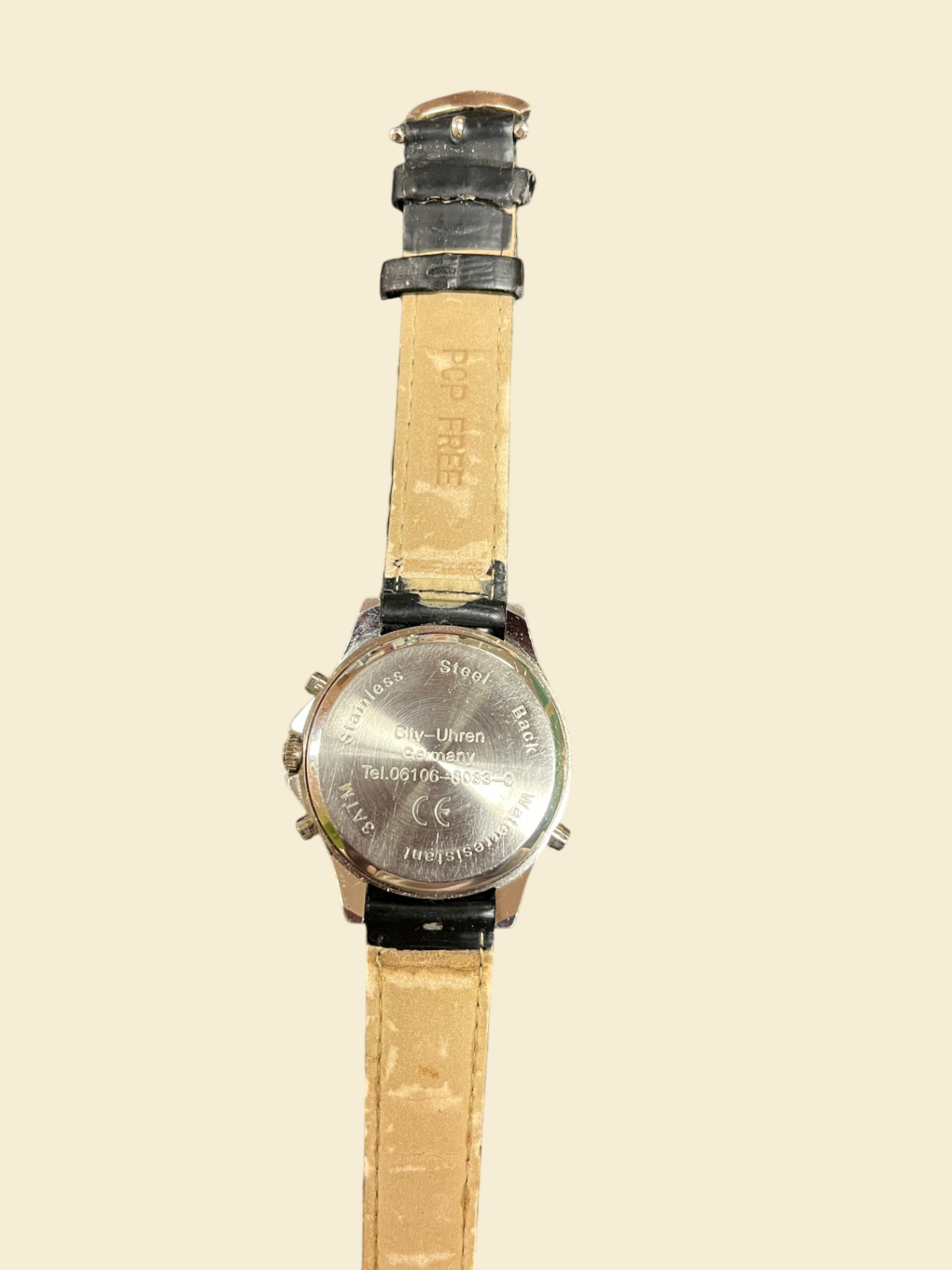   Pharmadies Analog-Digital Armbanduhr Quarz Lederarmband